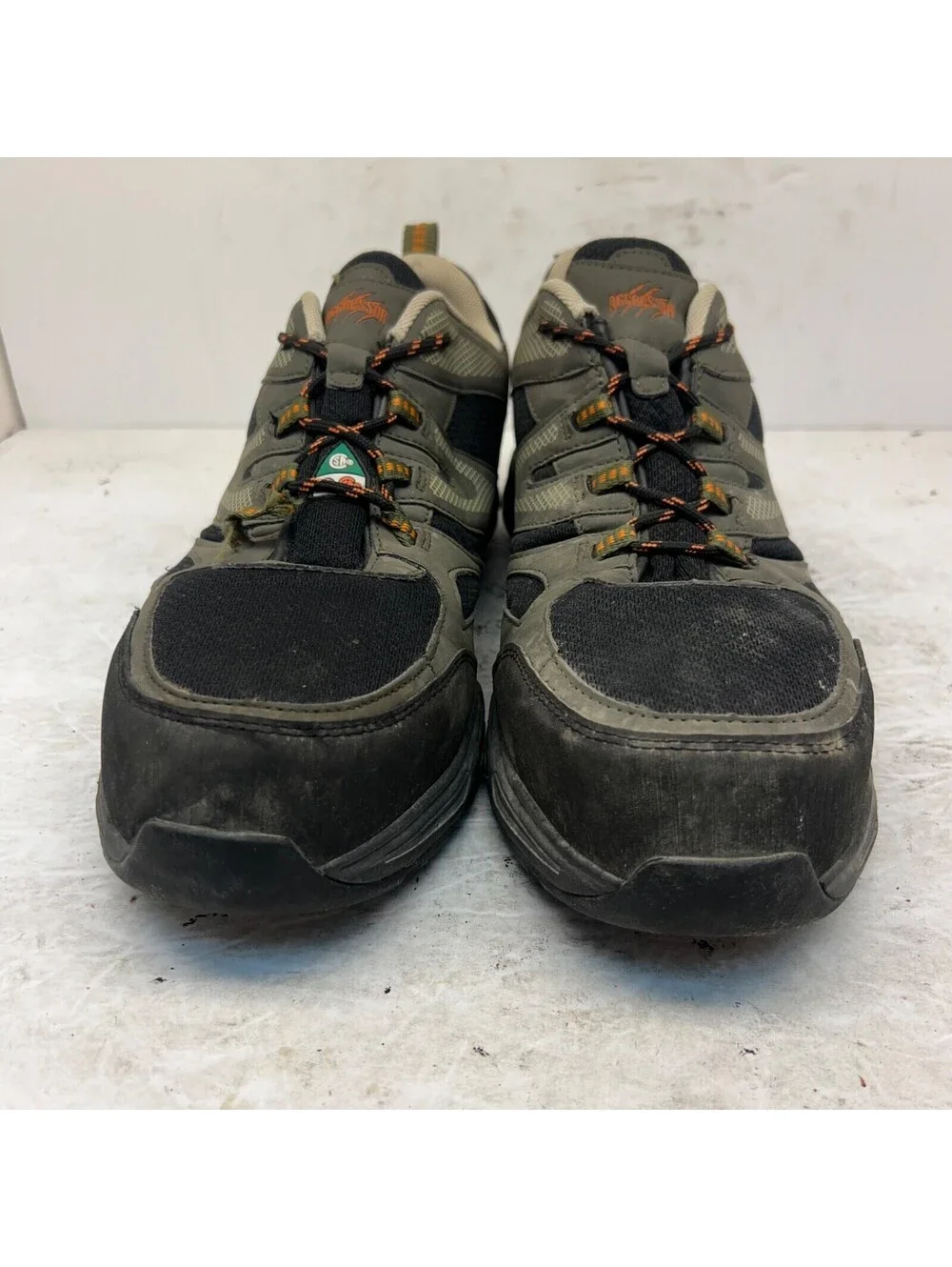 AGGRESSOR Men's Low-Cut Steel Toe Steel Plate Work Shoes 2000 Grey Size 13M